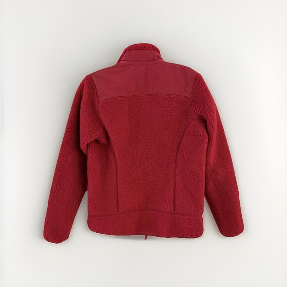 Patagonia Full Zip Jacket Women’s Size Medium Deep Pile Retro Fleece Red Y2K 00s - Picture 2 of 10